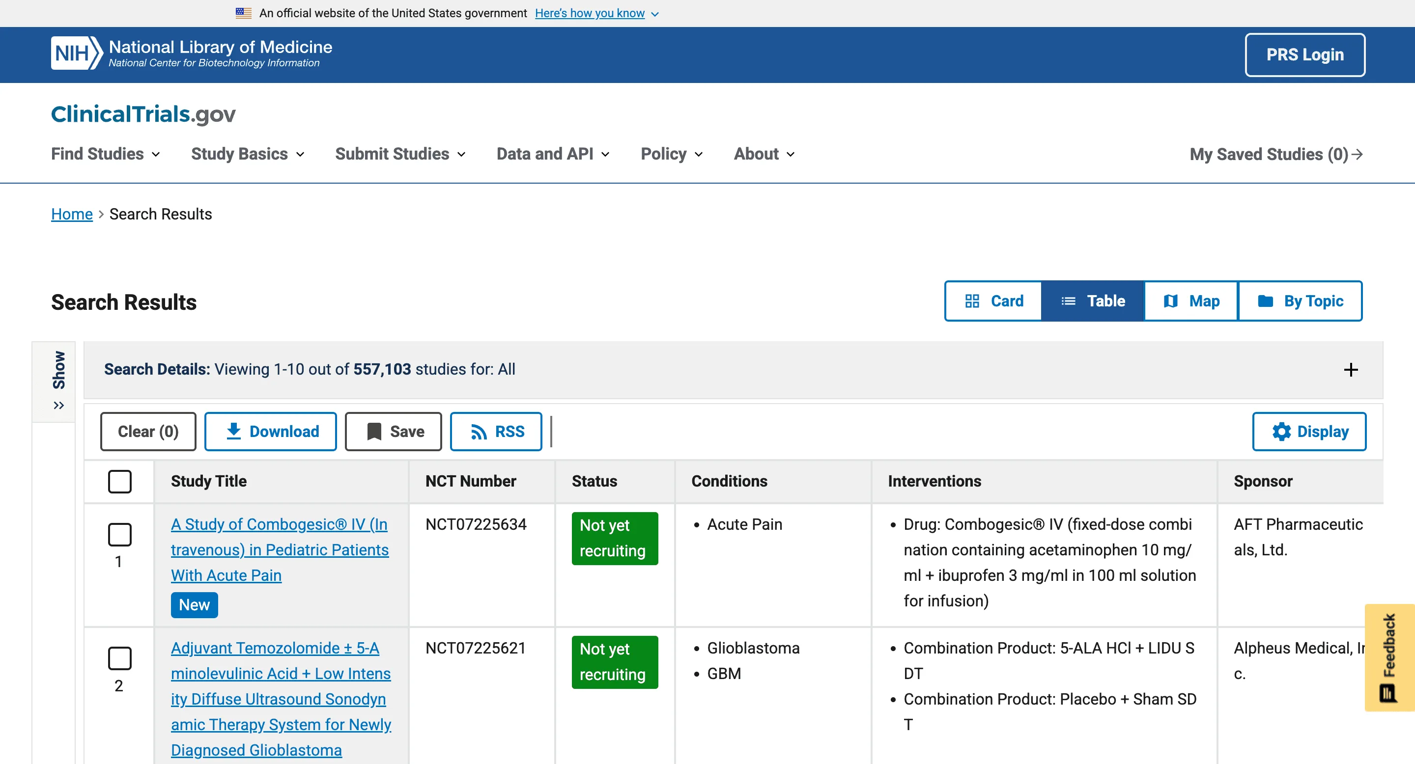 Free Clinicaltrials.gov trials scraper – Export Data to CSV, Excel & JSON