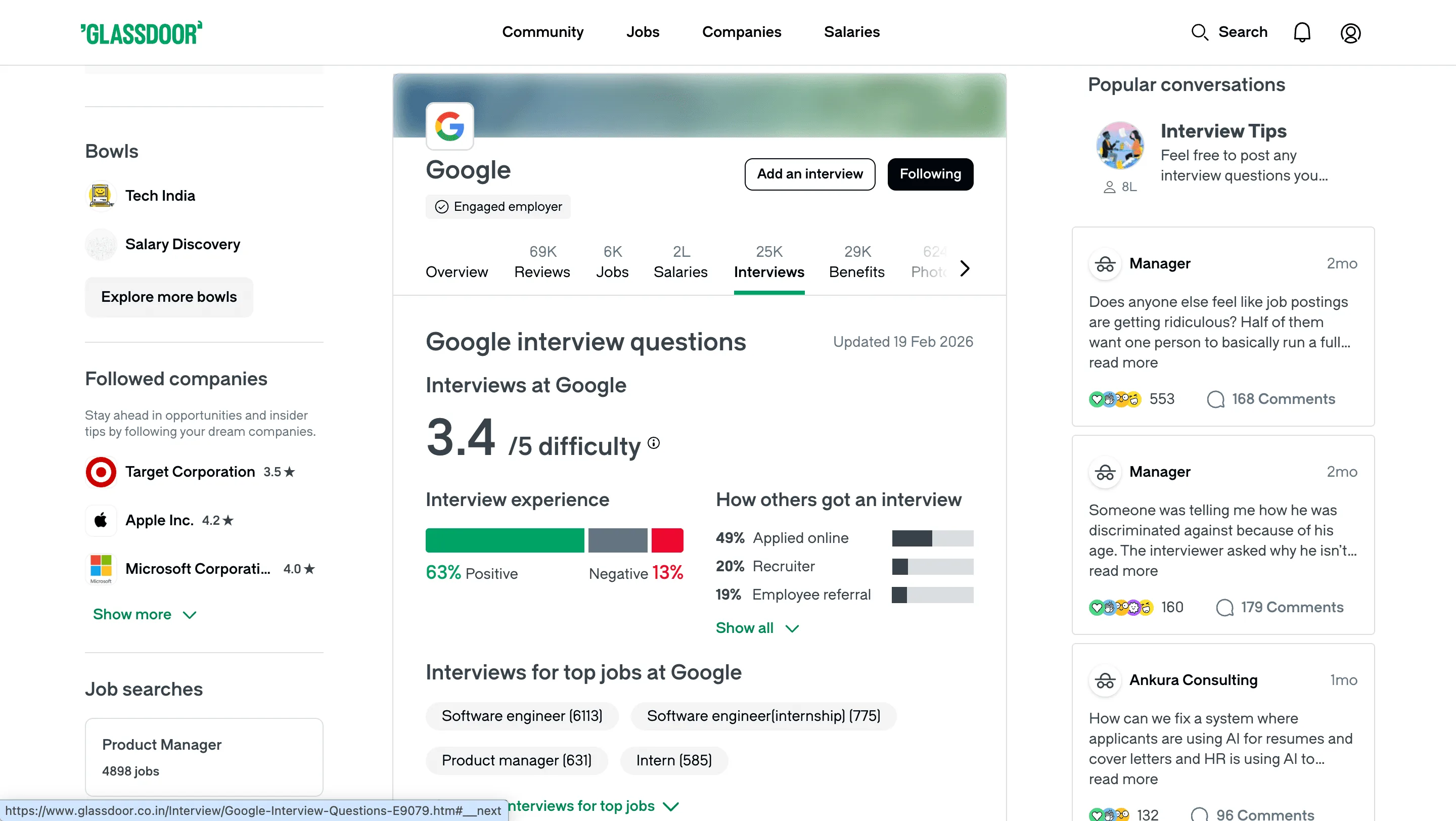 Free Glassdoor interview questions scraper – Export Data to CSV, Excel & JSON