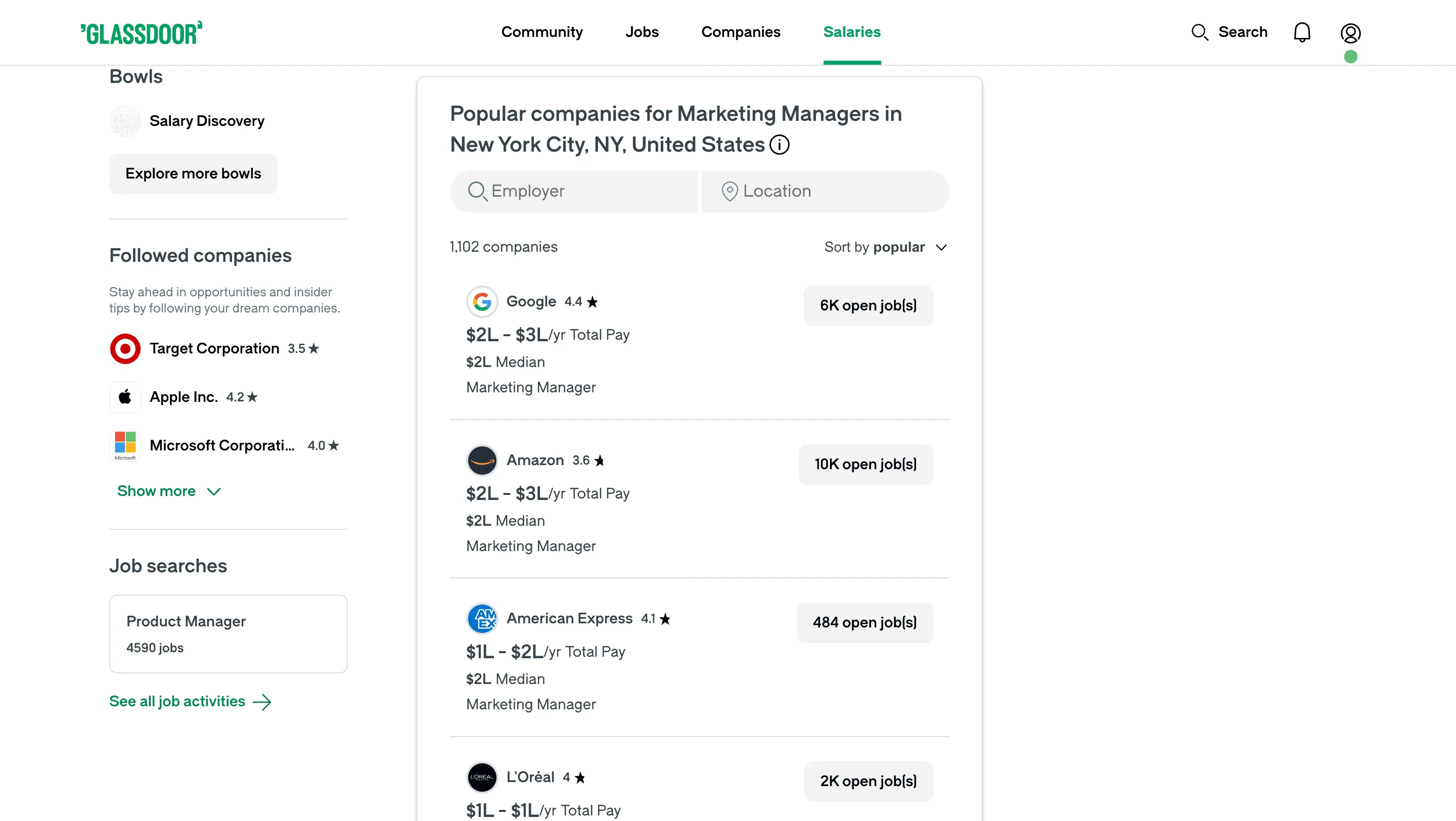 Free Glassdoor salaries scraper – Export Data to CSV, Excel & JSON
