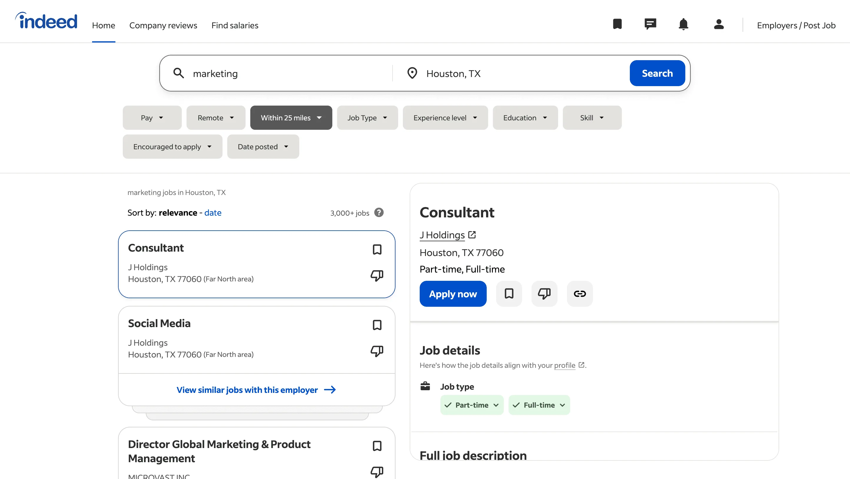 Free Indeed job listings scraper – Export Data to CSV, Excel & JSON