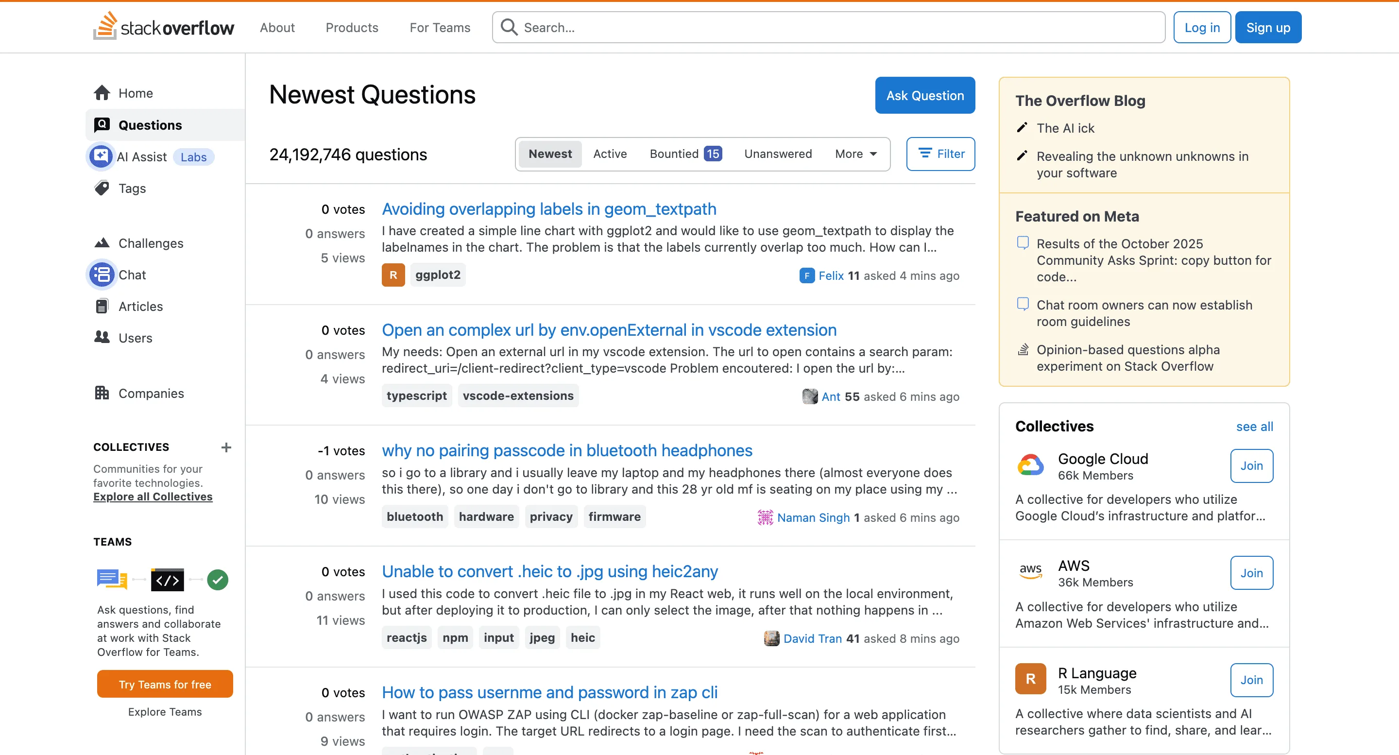 Free Stack overflow questions scraper – Export Data to CSV, Excel & JSON