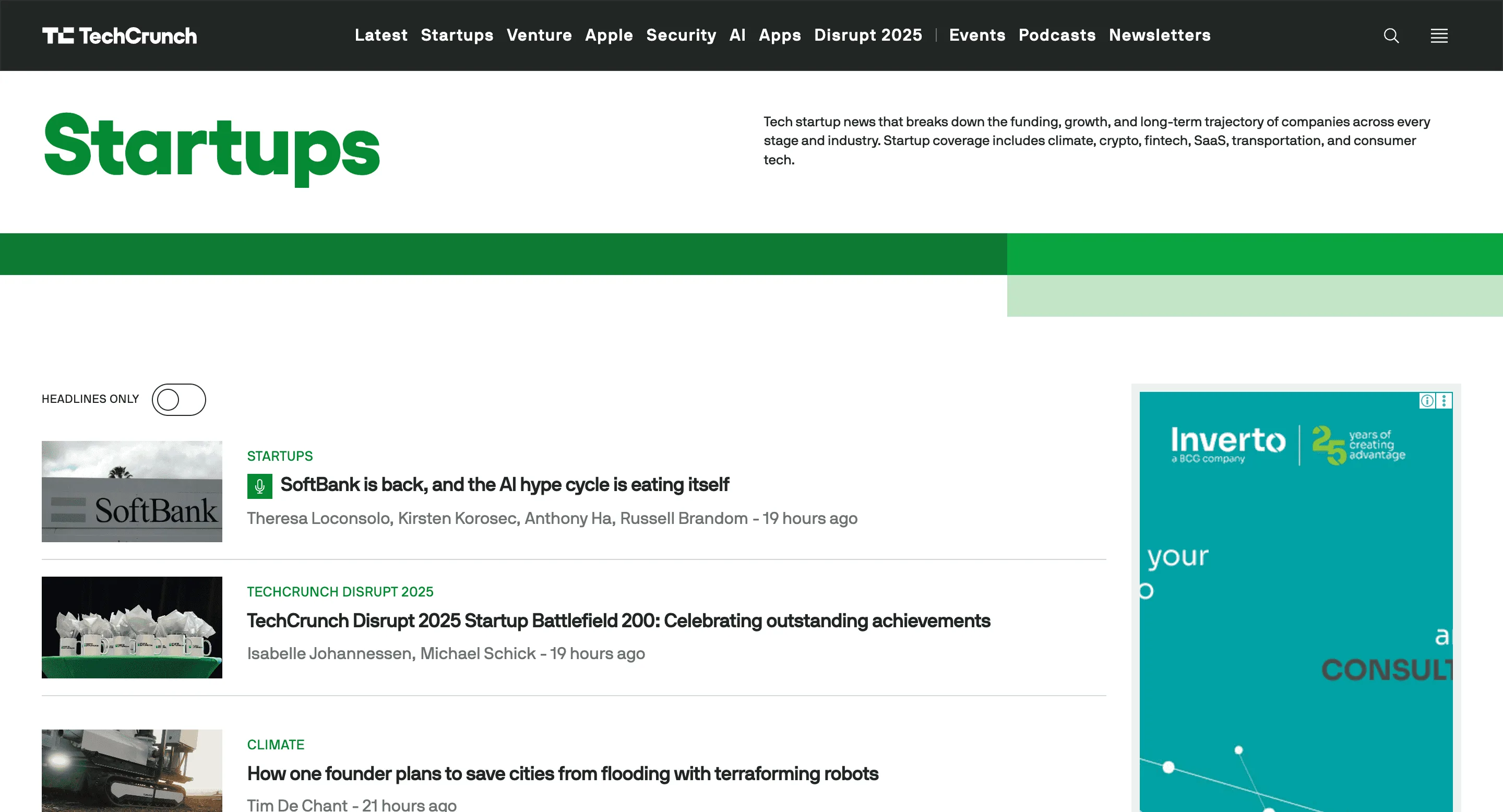 Free TechCrunch startup news scraper – Export Data to CSV, Excel & JSON