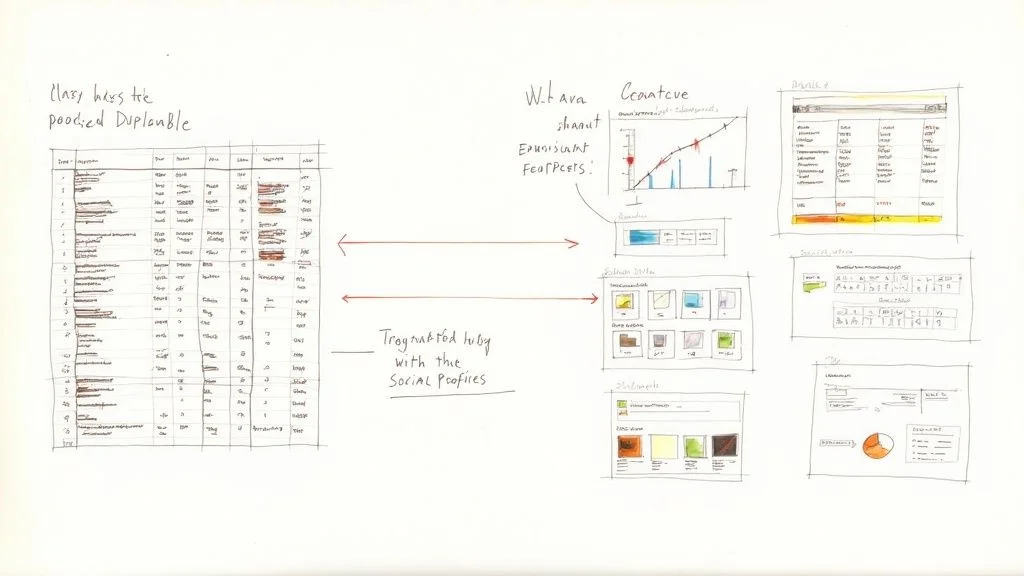 Dashboard showing clean, organized extracted data ready for analysis