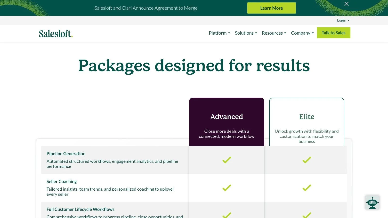 Salesloft sales engagement platform showing cadences, conversation intelligence, and pipeline forecasting