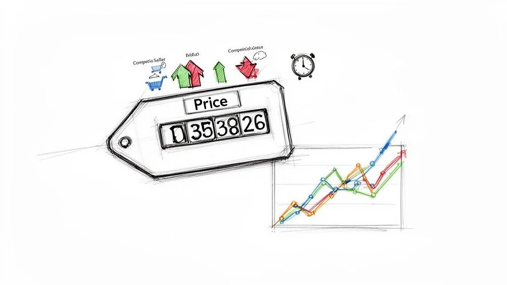 Amazon price history chart showing price fluctuations over time with seasonal patterns